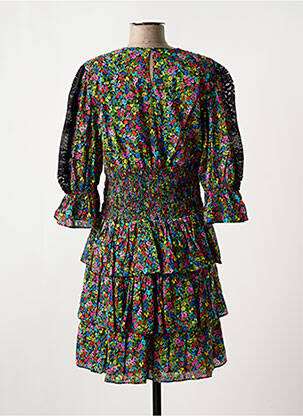 Robe courte manches 3/4 manches 3/4 noir DERHY femme