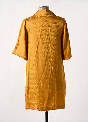 Robe courte manches courtes manches courtes jaune MANOUSH femme