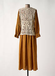 Robe longue marron LOUIZON pour femme seconde vue