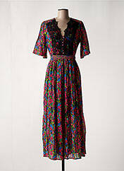 Robe Derhy Manches Longues Taille 40 Rouge - Viscose, Style Rétro Avec Détails Brodés