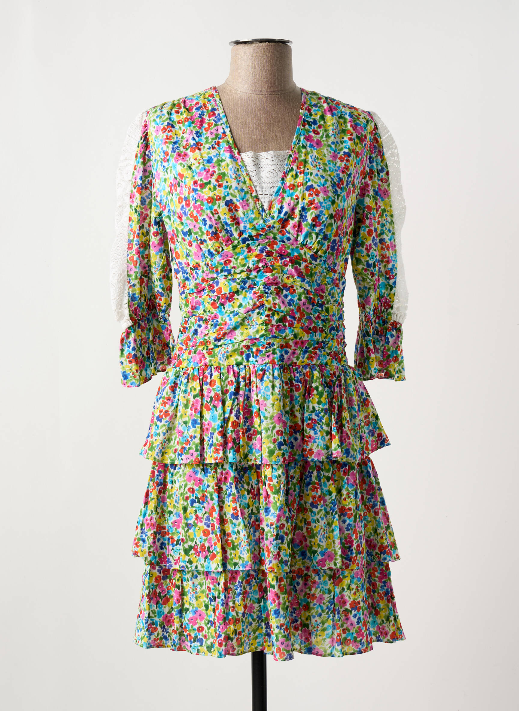 Robe Courte Manches 3/4 Rose Derhy Femme 2578985-rose00 Modz - Main Image