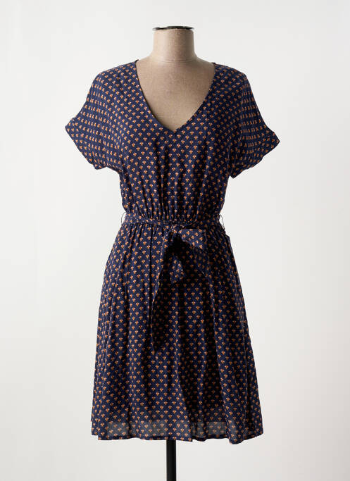 Robe mi-longue bleu CYRILLUS pour femme