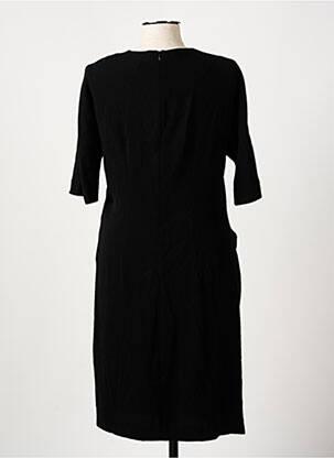 Robe mi-longue tissage crêpe manches courtes noir GERARD DAREL femme