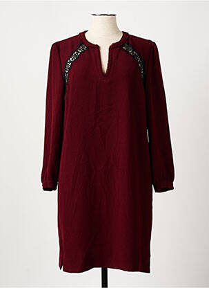 Robe mi-longue manches longues manches longues rouge GERARD DAREL femme