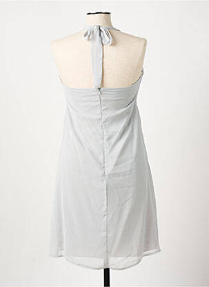 Robe mi-longue tissage crêpe fines bretelles gris MANIGANCE femme