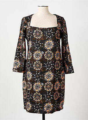 Robe courte manches longues manches longues noir GALLIANO femme
