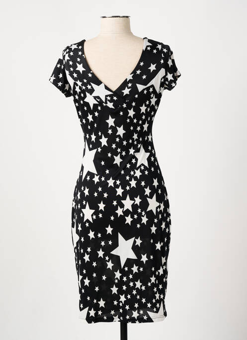Robe mi-longue manches courtes manches courtes noir MANIGANCE femme
