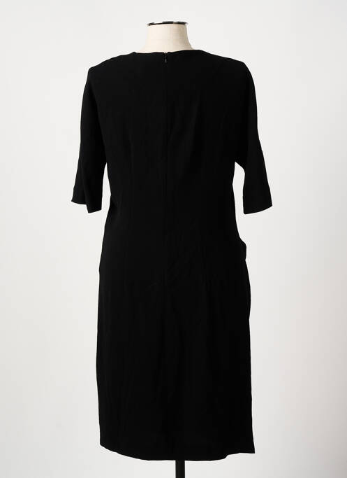 Robe mi-longue tissage crêpe manches courtes noir GERARD DAREL femme