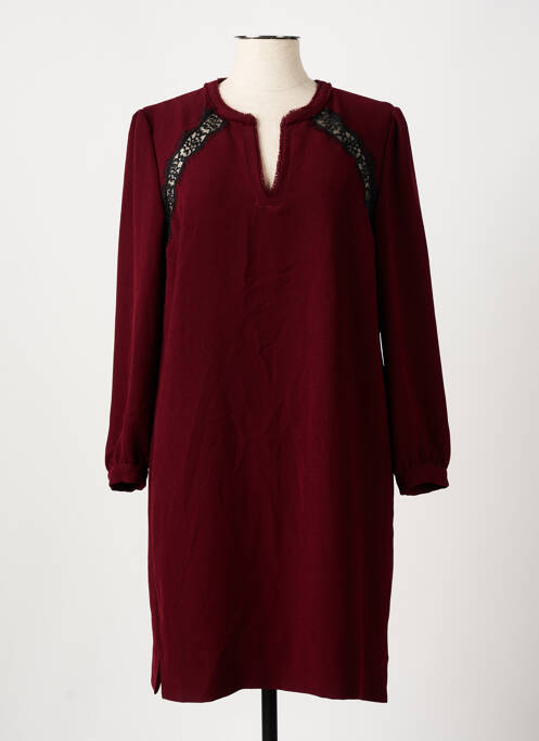 Robe mi-longue manches longues manches longues rouge GERARD DAREL femme