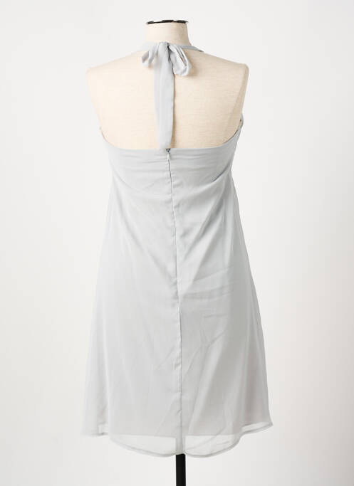 Robe mi-longue tissage crêpe fines bretelles gris MANIGANCE femme