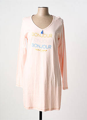 Chemise de nuit manches longues rose NAF NAF femme