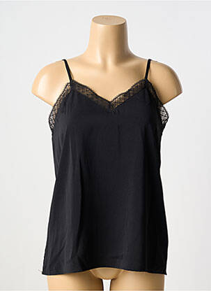Top/caraco bretelles élastiquées ajustables noir UNIKA femme