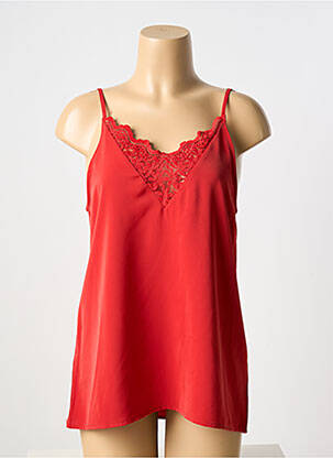 Top/caraco bretelles élastiquées ajustables rouge UNIKA femme