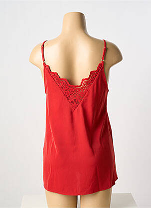 Top/caraco bretelles élastiquées ajustables rouge UNIKA femme