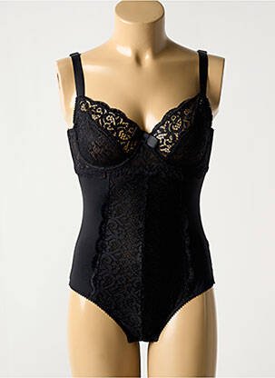Body lingerie fermeture agrafe noir POMM'POIRE femme