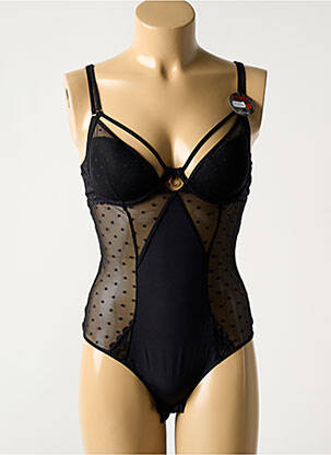 Body lingerie tissage tulle noir ESCORT femme
