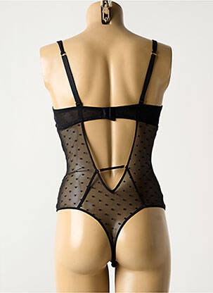 Body lingerie tissage tulle noir ESCORT femme