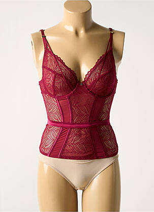 Top/caraco bretelles élastiquées ajustables violet POMM'POIRE femme