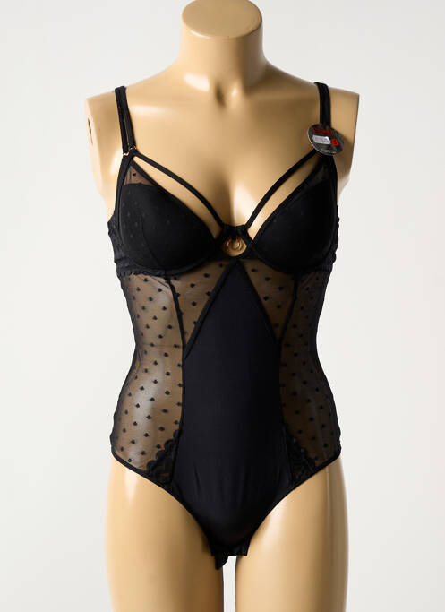 Body lingerie tissage tulle noir ESCORT femme