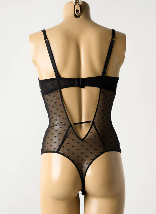 Body lingerie tissage tulle noir ESCORT femme