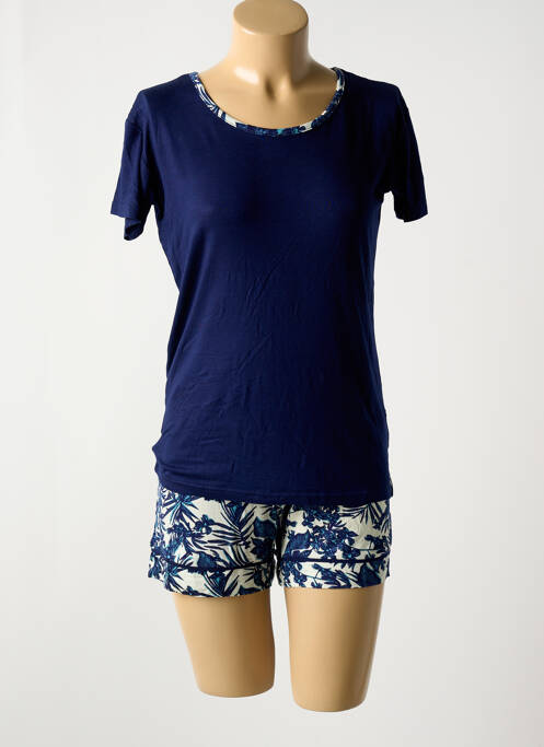 Pyjashort bleu DANIEL HECHTER pour femme
