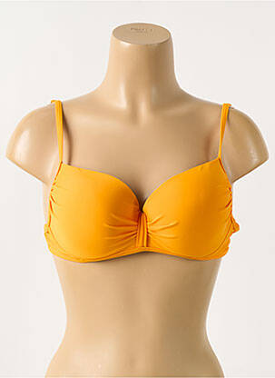 Haut de maillot de bain stretch haut soutien-gorge moulé orange VIOLETTA femme