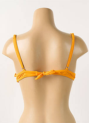Haut de maillot de bain stretch haut soutien-gorge moulé orange VIOLETTA femme