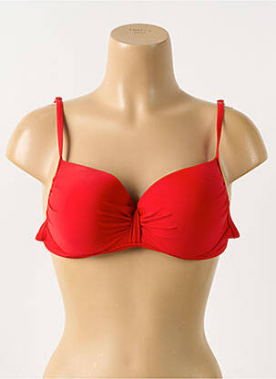 Haut de maillot de bain stretch haut soutien-gorge moulé rouge VIOLETTA femme