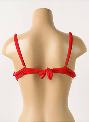 Haut de maillot de bain stretch haut soutien-gorge moulé rouge VIOLETTA femme