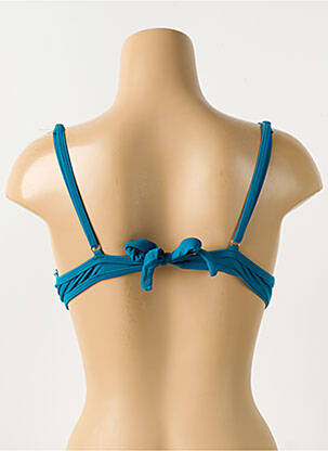 Haut de maillot de bain stretch haut soutien-gorge moulé bleu VIOLETTA femme