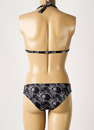 Maillot de bain 2 pièces stretch haut triangles noir LAURA URBINATI femme