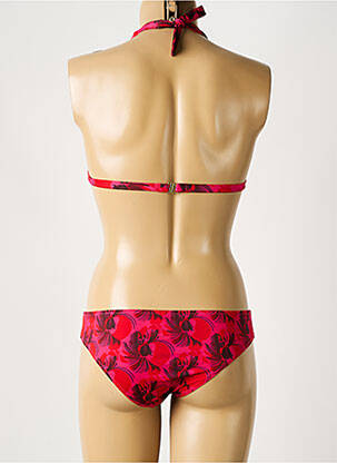 Maillot de bain 2 pièces stretch haut triangles rose LAURA URBINATI femme
