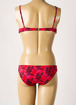 Maillot de bain 2 pièces stretch haut soutien-gorge emboitant rose LAURA URBINATI femme