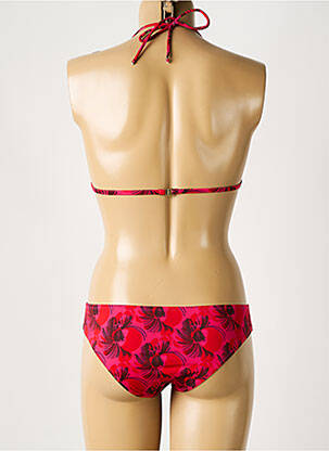 Maillot de bain 2 pièces stretch haut triangles rose LAURA URBINATI femme