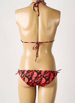 Maillot de bain 2 pièces stretch haut triangles rouge LAURA URBINATI femme
