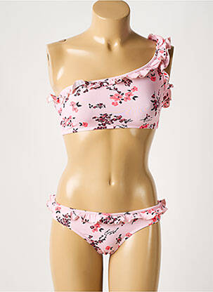 Maillot de bain 2 pièces stretch brassieres rose LAURA URBINATI femme