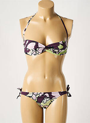 Maillot de bain 2 pièces haut bandeau haut bandeau violet LAURA URBINATI femme