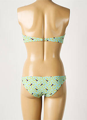 Maillot de bain 2 pièces stretch haut bandeau vert LAURA URBINATI femme