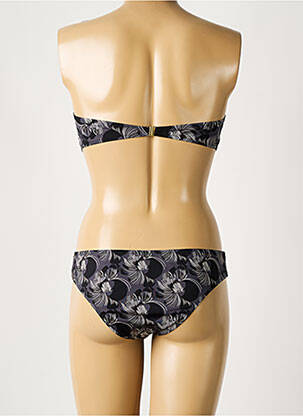 Maillot de bain 2 pièces stretch haut bandeau noir LAURA URBINATI femme