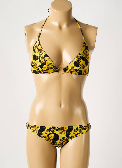 Maillot de bain 2 pièces jaune LAURA URBINATI pour femme