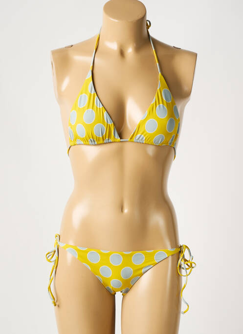 Maillot de bain 2 pièces jaune SIYU pour femme