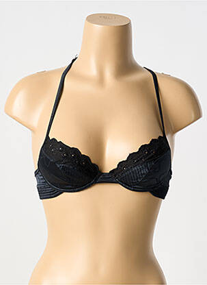 Soutien-gorge effet matière satinée haut soutien-gorge push-up noir JOHN GALLIANO femme