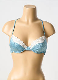 Soutien-gorge effet matière satinée haut soutien-gorge moulé bleu JOHN GALLIANO femme