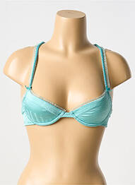 Soutien-gorge effet matière satinée haut soutien-gorge moulé bleu JOHN GALLIANO femme
