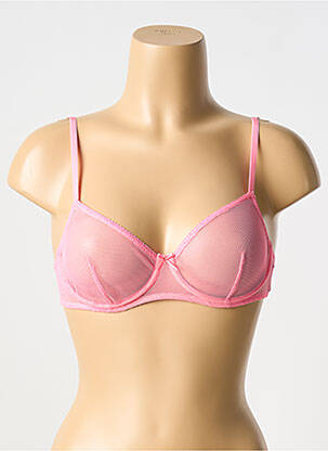 Soutien-gorge légère et transparente haut soutien-gorge emboitant rose LAURA URBINATI femme