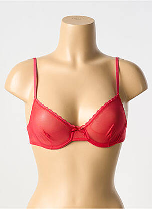 Soutien-gorge légère et transparente haut soutien-gorge emboitant rouge LAURA URBINATI femme