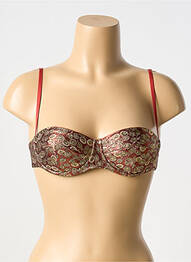 Soutien-gorge effet matière satinée haut soutien-gorge balconnet or LAURA URBINATI femme
