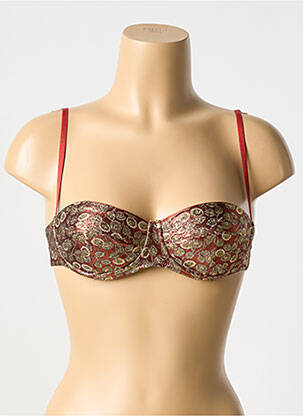 Soutien-gorge effet matière satinée haut soutien-gorge balconnet or LAURA URBINATI femme