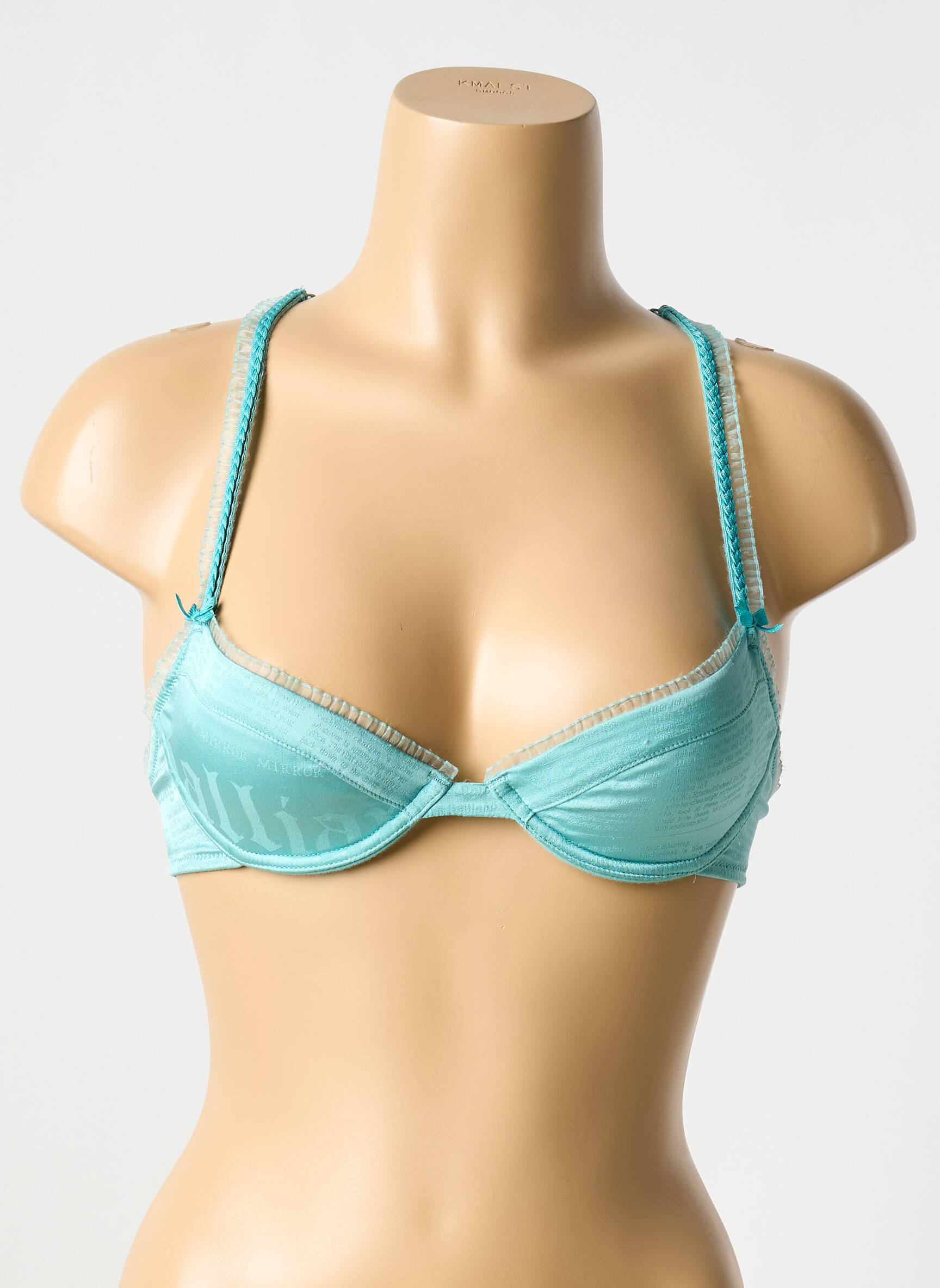 Soutien-gorge Effet Matière Satinée Bleu John Galliano Femme