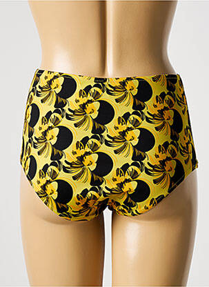 Bas de maillot de bain imprimé fleurs culotte noir LAURA URBINATI femme